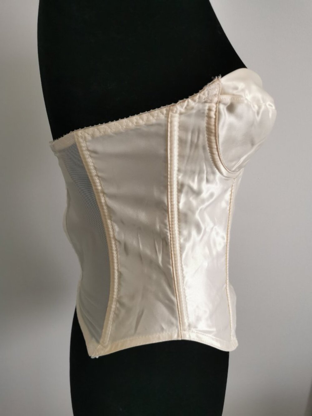 1990's Ivory Vintage Bustier, Corset Top, Shape wear,